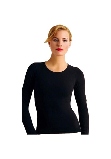 6 Adet Anıt Bayan Uzun Kollu Fanila Atlet Body 2142 Siyah