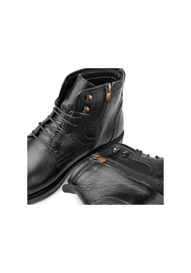 Rico Hakiki Deri Bağcıklı Kauçuk Taban Erkek Bot, Bağcıklı Bot