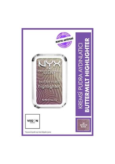 Buttermelt Highlighter Kremsi Pudra Aydınlatıcı - 45 Butta In Black 45