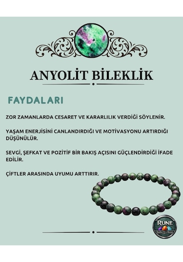 Anyolit Doğaltaş Bileklik Diğer