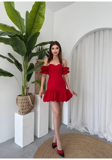 Peyda Straplez Elbise Altın