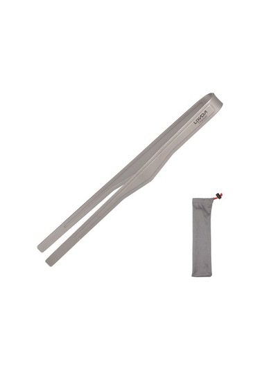 Lixada Titanyum Barbekü Maşası Kamp Ve Izgara Aracı Hafif 20g Gümüş Gümüş