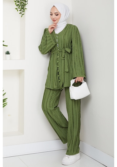 İlgen Fırfırlı İkili Takım 1610 - Haki Haki