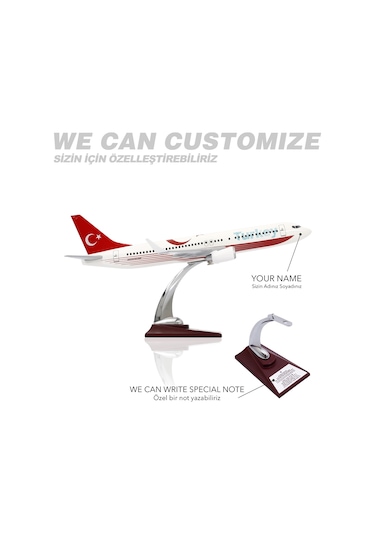 Zekupp - Maket Uçak - Boeing 737-800 1/100 - TÜRKİYE ÖZEL TASARIMLI Model Uçak,  Model D