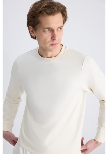 D'S Damat Ds Damat Regular Fit Ekru Düz Pamuklu Sweatshirt 5hce247021053 Çok Renkli