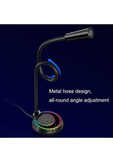 Wondernest Rgb Aydınlatma Efekti Bilgisayar Masaüstü Mikrofonu, Anında Entegrasyon