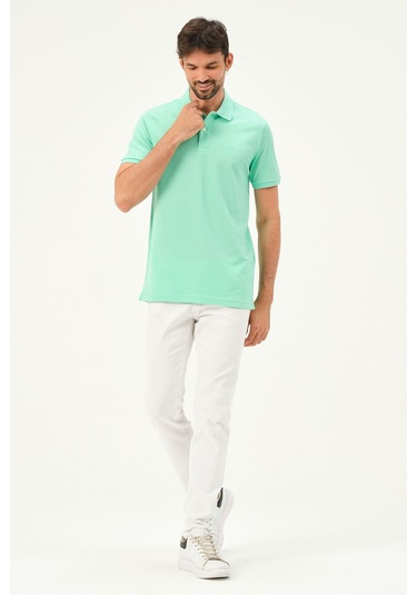 Classıc Pamuk Regular Comfort Erkek Polo Yaka Tişört Mint
