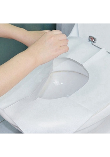 Lebıhmurah Bf1771 140 Adet Tuvalet Kağıdı Paspas Tek Kullanımlık Klozet Örtüsü Mat Çevre Dostu Seyahat Gadget Taşınabilir Banyo Aksesuarları Beyaz