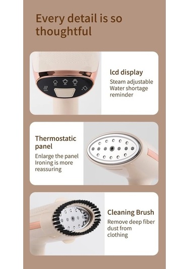 Wondernest Ütü Portatif Kumaş Jialan Giysi Giysi Demir Buharlayıcısı Beyaz 1500w Di Beyaz