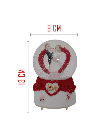 Nostaljik Kar Küresi Orta Boy Renk Değiştiren Led Lambalı Kar Küresi-9