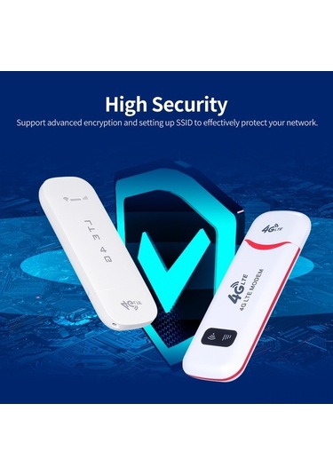 Novahub Hızlı 4g Lte Usb Modem, 150mbps İnternet, 10 Cihaz Bağlantısı, Beyaz, Eu Versiyonu