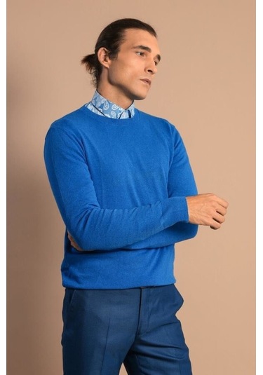 Bisiklet Yaka İndigo Triko 001