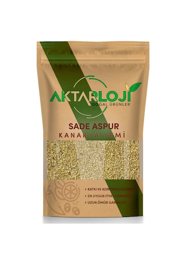 1 Kg Aspur Sade Kanarya Kuş Yemi 1.kalite