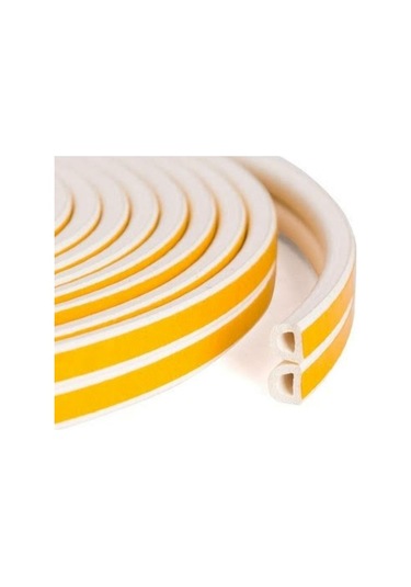 Kapı Pencere Kauçuk Izolasyon Bandı / Fitili Beyaz 2X5=10 Metre