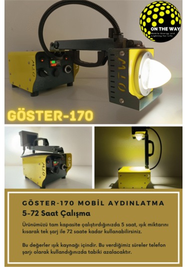 Göster 170 Taşınabilir Mobil Aydınlatma Ünitesi El Tipi Projektör