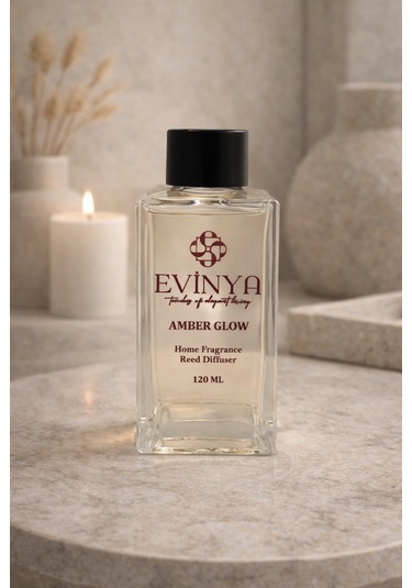Amber Glow Bambu Çubuklu Oda Kokusu 120 Ml Sıcak & Premium Reed Diffuser Tarçın