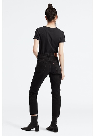 Levi'S Kadın Siyah 501 Crop Yüksek Bel Jean