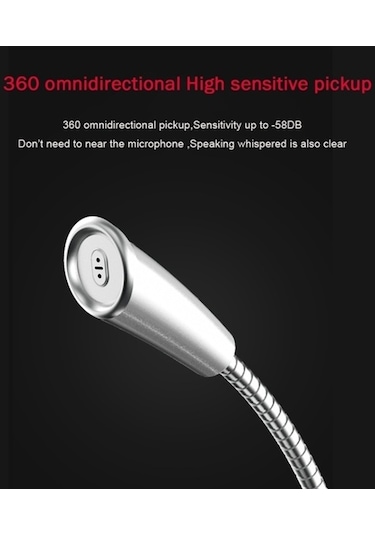 Wondernest Bk Masaüstü Deveboynu Ayarlanabilir Usb Ses Mikrofonu