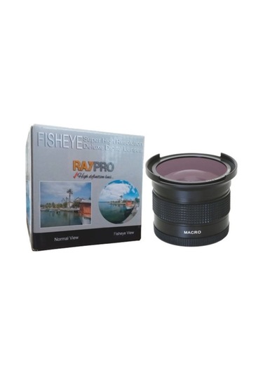 Raypro 55 MM 0.42x Super Geniş Açı Fisheye Balıkgözü + Makro Lens