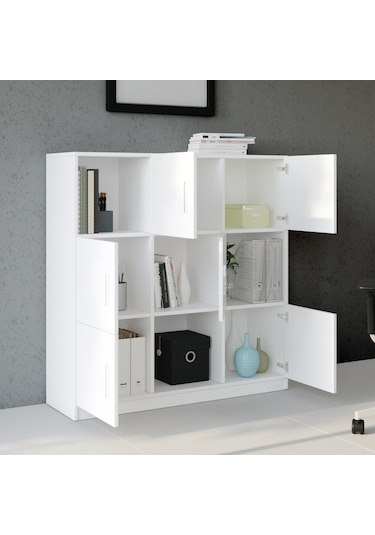 Robin Home Verona G Ofis Klasör Dolabı Kitaplık Beyaz