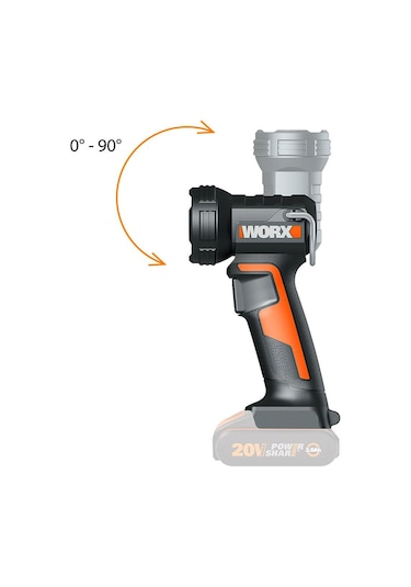 Worx Wx025.9 20volt 160/350 Lümen Profesyonel Çok Fonksiyonlu Led Fener Akü Dahil Değildir 1 Adet