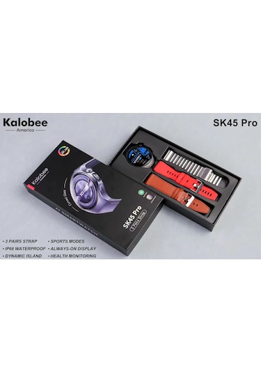 Vwar SK45 Pro 3 Kordonlu 48 MM Kalobee Akıllı Saat (İthalatçı Garantili)