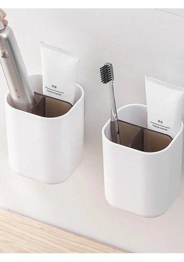 Anıshome Diş Fırçası Ve Macunu İçin Organizer Bardak 348602538 Beyaz