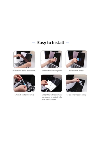 Mufunye 22'' Monitör İçin Mavi Işık Engelleyici Ekran Koruyucu - %70 Uv Filtreli Ve Parlaklık Önleyici