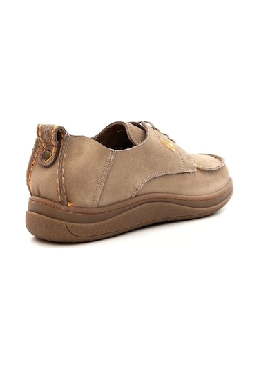 Greyder 64680 Erkek Hakiki Deri Nubuk Bağcıklı Casual Ayakkabı Bej