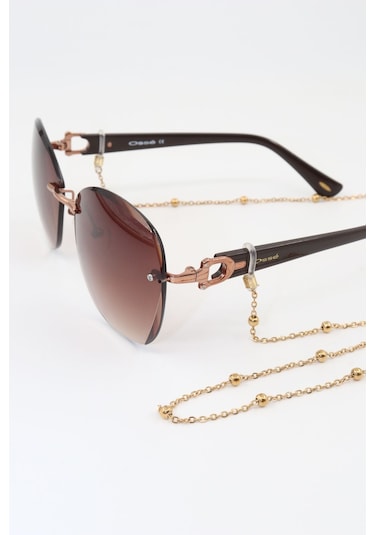 Çelik Gold Renk. Gözlük Zinciri. Özel Tasarım Steel. Gözlük İpi. Gözlük Askısı. Unisex Gold