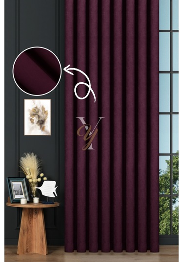 Petek Fon Perde V-1027 Koyu Mor Koyu Mor