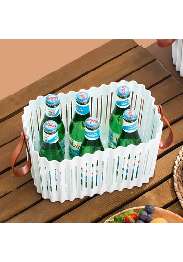 Porsima 4317 Beyaz 2'li Sepet Seti Banyo Mutfak Organizeri. Beyaz