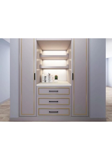 Honmex Altın Renkli 1cm Genişlikli 50m Uzunlukta Suya Dayanıklı Pvc Dekoratif İç Mekan Sticker Bandı Altın