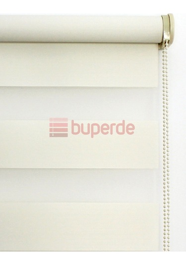 Buperde Ekru (Açık Krem) Eko Zebra Stor Perde