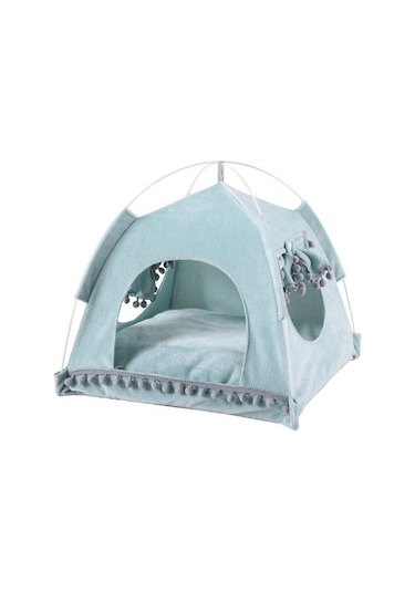 Fochsia Pet Kedi Çadır Yaz Yumuşak Mağarası Hut Kedi Yatak Evi Yavru Köpek Yastık Sepeti Için Kedi Nesk