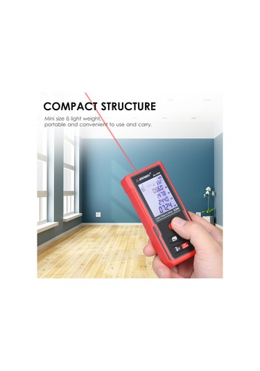 Reedark Sndway Sw-ds50 Taşınabilir Lazer Mesafe Ölçer, 50m Hassas Ölçüm, Kızılötesi Elektronik Cetvel, Pil Hariç