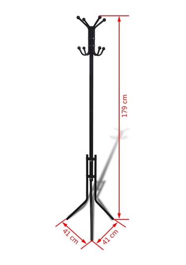 Vidaxl Metal Askılık Siyah Siyah Diğer
