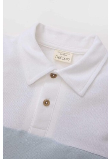 DeFacto Erkek Bebek Polo Yaka Renk Bloklu Pike Kısa Kollu Tişört B9247A525SMWT34