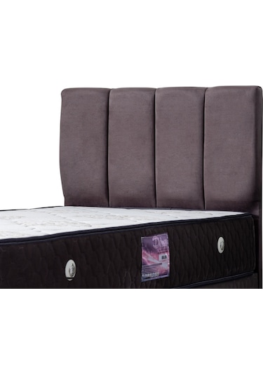Setaymobilya Baza, Tetra Antrasit Tek Kişilik Baza + Başlık + Deluxe Yatak