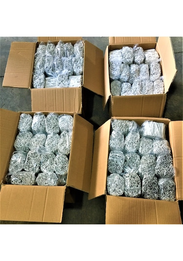 Pvc Kaplı Bağ Teli, Torba Teli, Klips Beyaz 9 Cm'lik/kg