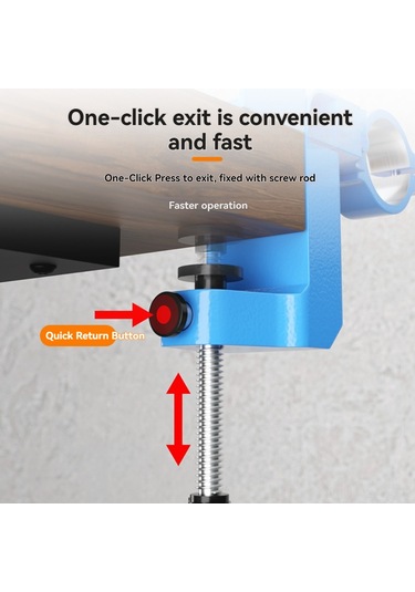 Yaleker Alüminyum 360 Derece Ayarabilir Elektrik Matkap Stendi, 38-43mm Tutuculu, Kesin Ve Sabit Drilling İçin Ev/atölye Gereci