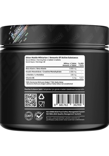 Kingsize Nutrition Beta Ala 9 Complex 160 Tablet