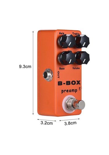 Moskyaudio B-box Elektro Gitar Preamp Overdrive Efekt Turuncu