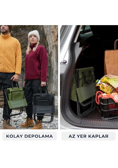 Fundango Iceguard Soğutucu Çantalı Sırt Destekli Katlanır Tabure Green Yeşil