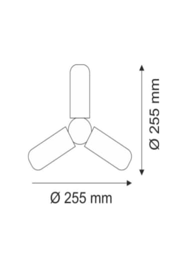 Beyaz 3 Kollu Katlanabilir Pervane Led Ampul Tekli Beyaz Işık E27 Led Ampul 0 - 250 Watt Yok A'dan G