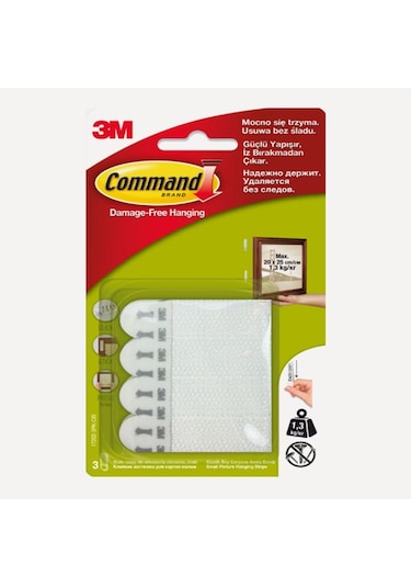 3M Command 17202 Küçük Boy Cırt Bant Çerçeve Asma Bant (118842947)