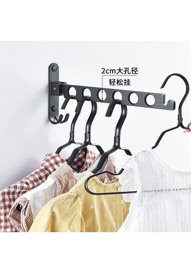 Gajeena Uzay Alyuminyum Gömme Kurutma Rafı - Delme Yok, Genişletilebilir, Dormitor Ve Banyo İçin Gizli Giysi Kurutma Aleti Siyah