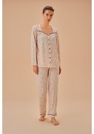 Suwen Young Mother Maskülen Pijama Takımı Sh25162660b334 Pembe