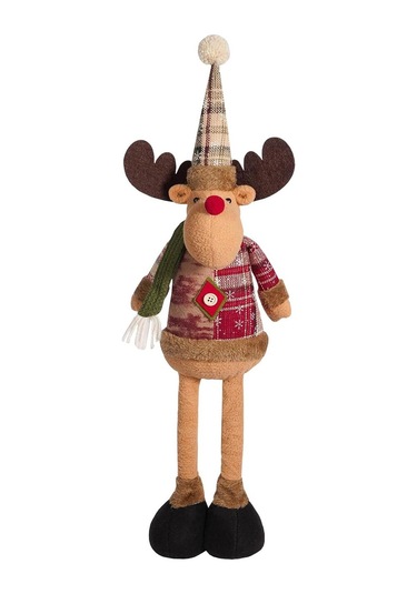 Yılbaşı Yeniyıl Dekorasyonu 60cm Uzayabilen Ren Geyiği Yılbaşı Masası Dekorasyonu Geyik 1 Adet