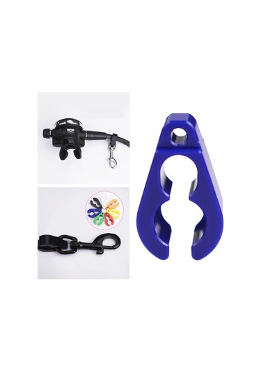 Homyl Uzun Hortum Klipsi Tutucu Hafif Şnorkelli Dalış Mavi